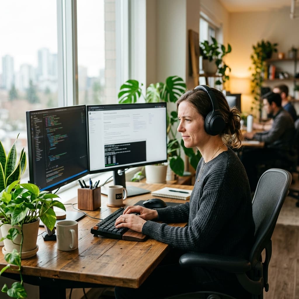 Antier engineer focused on their work